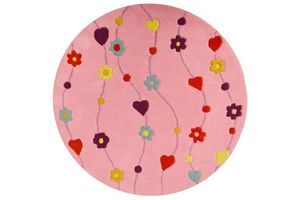 Kids Flowers rosa  150x150 rund