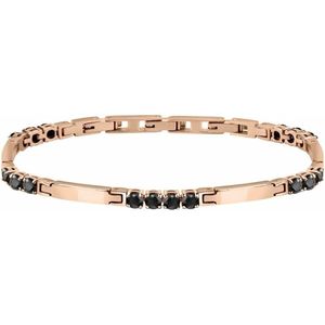 Herren Armband, TENNIS Kollektion, aus Edelstahl, Rosegold-PVD, Zirkone - SAEV43