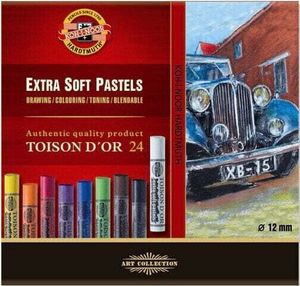 KOH-I-NOOR Set of Artist's Extra Soft Pastels Zestaw suchych pasteli 24 szt.