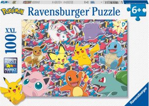 Ravensburger Pokémon Puzzle Spiel Bereit zu kämpfen! 13338 - 100 XXL Teile, Alter ab 6 Jahree, Fertig-Puzzle: 49x36 cm