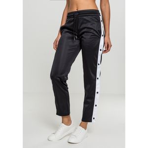 Urban Classics Damen Hose Ladies Button Up Track Pants Black/White/Black-5XL