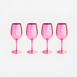 Moët & Chandon 4x Champagnergläser Champagner Gläser Set in rosa Weinglas