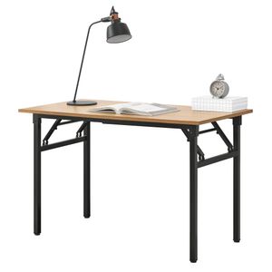 [neu.haus]® Skladací stôl - 120 x 60cm Kancelársky stôl Počítačový stôl Skladací Buk / Čierna