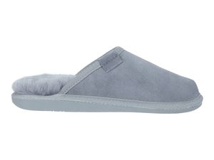 Vanuba - Damen Hausschuhe Moderne Pantoffeln Echtleder Lammfell Natur Wolle D016 Grau, Größe 38 EU