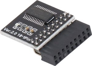 Bezpečnostný modul TPM2.0 18-pin pre kartu ASROCK LPC na testovanie aktualizácie WIN11 Black
