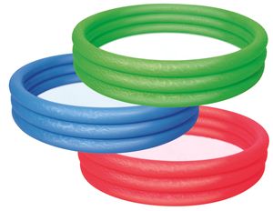3 Ring Planschbecken - drei verschiedenen Farben - für Garten Terrasse oder Balkon - Durchmesser Ø 150cm – Höhe 30cm - Blau