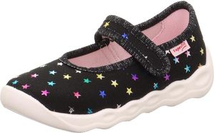 Superfit Mädchen Hausschuh Bubble 1-006271- Glitzersterne Gr.25-38 schwarz-EUR 38