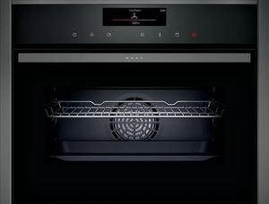 Neff C18FT28G0, N 90 Kompakt-Dampfbackofen FullSteam 60 x 45 cm Graphite-Grey, mit CircoTherm®, Sous-vide, Bratenthermometer & Home Connect