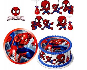 Spiderman Essbar Marvel Torten-Bild-Aufleger-Deko Geburtstag Avenger Premium 0,6mm (SP10)