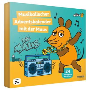 FRANZIS 67270 - Musikalischer Adventskalender mit der Maus, 24 Versuche für den Advent rund um das Thema Töne und Musik, für Kinder ab 7 Jahren