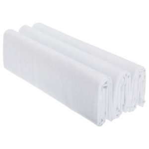 Herren Baumwoll-Taschentücher, weiß, 3 Stück HAND105 (Einheitsgröße) (Weiß)