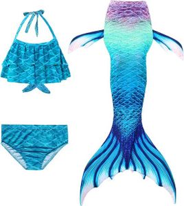 Meerjungfrau flosse inkl. Monoflosse und Bikini Set - Meerjungfrauenschwanz Oceans purple - Größe 140