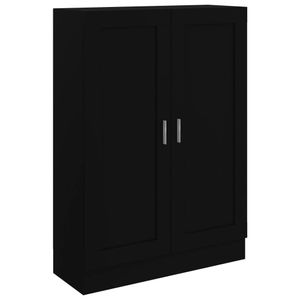 vidaXL Bücherschrank Schwarz 82,5x30,5x115 cm Holzwerkstoff