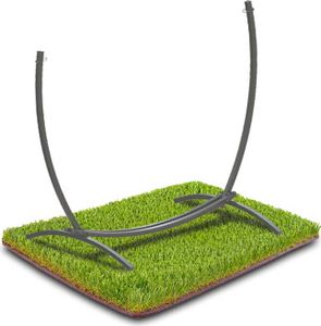 Zolta Hängemattengestell - 2in1-Ständer - Halterung für eine Hängematte oder einen Hängesessel - 350cm / 127cm - Grau