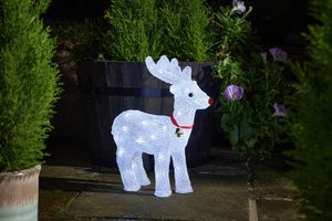 Rentier Deko Figur mit Beleuchtung 40LED Weihnachtsdeko innen und außen geeignet