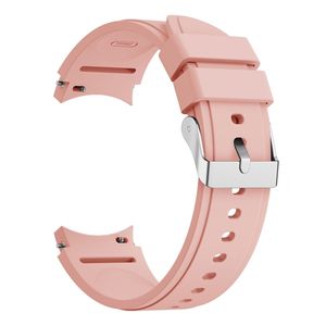 Sport Ersatz Armband für Samsung Galaxy Watch 4 Classic 46 mm Silikon Band Loop, Farbe:Rosa