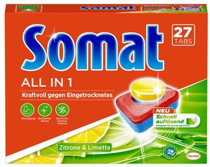 Somat 7 All in 1 Multi Aktiv Spülmaschinentabs 8x27 Tabs Geschirrspülreiniger