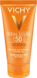 Vichy Idéal Soleil Fluid nawilżająco-ochronny SPF50 Matujący fluid do twarzy Dry Touch 50 ml