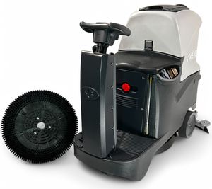 Aufsitzscheuersaugmaschine DT-FL70 mit 2 Akkus Reinigungsmaschine 550W Bürstenmotor Scheuersaugmaschine 56 cm Bürstendurchmesser Putzmaschine 70 L