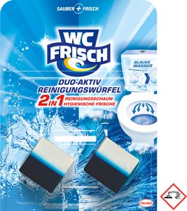 WC Frisch Duo-Aktiv Reinigungswürfel - Verhindert Kalk & Schmutz
