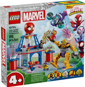 LEGO Marvel Spidey und seine Super-Freunde Das Hauptquartier von Spideys Team, Spider-Man-Spielzeug mit Fahrzeug und Mech, Geschenk für Jungs und Mädchen ab 4 Jahren, die Fans der TV-Serie sind 10794