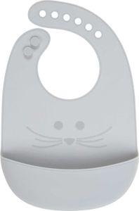 Lässig Silikon Lätzchen Little Chums Maus grau