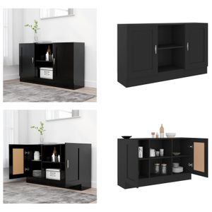 vidaXL Sideboard Schwarz 120x30,5x70 cm Holzwerkstoff - Sideboard - Sideboards - Seitenschrank - Seitenschränke