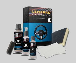 Lenkrad-Reparatur-Set Lederfarbe schwarz matt für Leder & Kunstleder