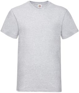 Fruit of the Loom Valueweight V-Neck T Farbe: graumeliert Größe: 3XL
