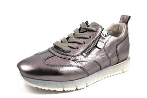 Gabor Shoes Sneaker Silber Glattleder Größe: 39 Normal