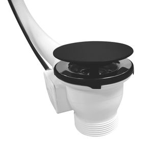 Sellon24® Ablaufgarnitur Siphon Schwarz für Badewannen Ø50 mm Ablauf Wannenablauf …