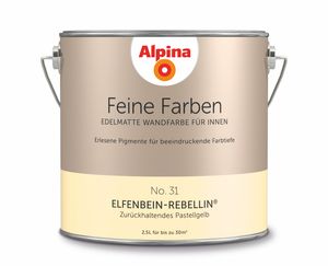 Alpina Feine Farben No. 31 Elfenbein-Rebellin 2,5 L zurückhaltendes pastellgelb edelmatt