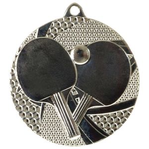Medaille Tischtennis Tischtennis-Medaillen rund silber
