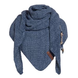 Knit Factory Coco Dreiecksschal - Jeans/Indigo - 190x85 cm