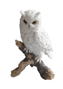 Eule Schneeeule Uhu Kauz Deko Garten Tier Vogel Figur Skulptur Schleiereule