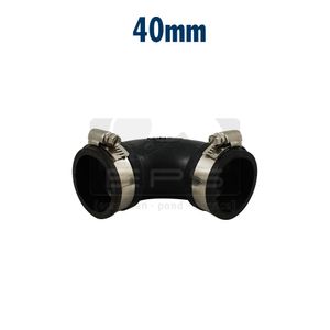Flexibler Bogen 40 mm 90 Grad Flex Fitting für Rohre Gummibogen, Rohrverbinder