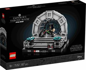 LEGO 75352 Star Wars Thronsaal des Imperators – Diorama, Rückkehr der Jedi-Ritter 40. Jubiläums Set, Sammlerstück Geschenk für Erwachsene mit Luke Skywalker und Darth Vader Minifiguren