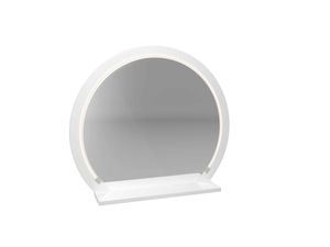 OXM Kleiner gerahmter Spiegel für das Schlafzimmer Secco Weiß glänzend / Weiß 68 x 59 x 12 cm