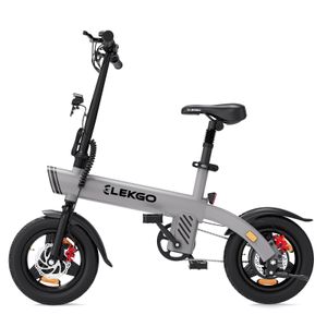 ELEKGO E-Bike 14 Zoll Elektrofahrrad mit 280,8Wh Akku City E bike maximal 40km, 1 Gang, Mit Pumpe, Schloss), max. 25km/h für Erwachsene