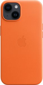 Apple Leather Backcover MagSafe voor de Apple iPhone 14 - Oranje