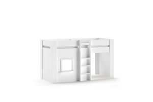 Vipack RENO halbhohes Spielbett 90 x 200 cm Liegefläche, Weiß