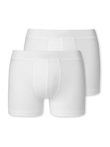 SCHIESSER Jungen Boxerhorts, 2er Pack - Unterhose, Pants, Cotton Stretch, 140-176 Weiß 152