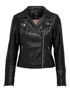 Only Gemma Faux Leather Biker Black 44
