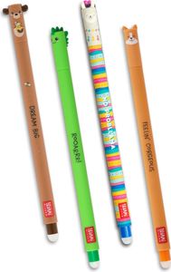 LEGAMI 4er Set Gel Stift CORGI TEDDY LAMA DINO Stärke 0,7mm v1