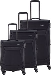 Travelite CHIOS 4w L/M/S Trolley Set Black 080040-01