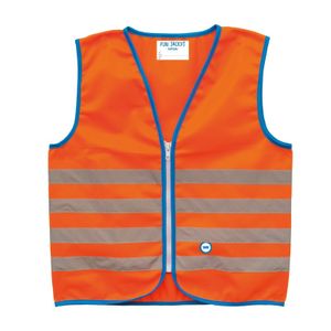 Wowow 011286 Fun Jacket Bezpečnostná vesta Fun Jacket pre deti s reflexnými pruhmi veľkosť L, oranžová/reflexná
