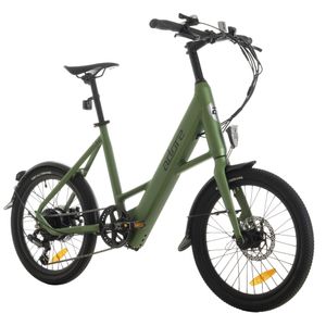 ADORE E-Citybike 20" Alu Kompaktfahrrad C-200 Compact Bike Heckmotor 45NM / 10,4Ah Metallic-Grün matt Adore 181E