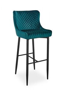 SIGNAL Barová židle Colin B Velvet H-1 - zelená/černá