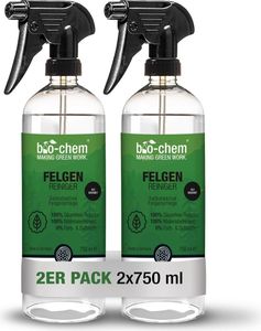 bio-chem Felgenreiniger 2X 750 ml - Extrem stark gegen Schmutz, sanft zu Allen Felgen: Stahl- und Alufelgen, Chrom poliert und matt - säurefrei und biologisch abbaubar -  Germany