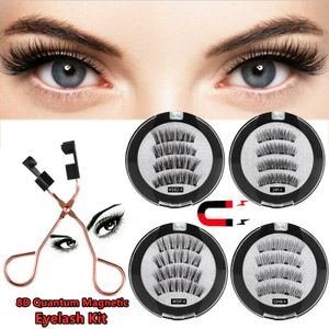 12x Magnetische Eyelash Set Lockenwickler Clip Applikator-Kit Falsche Wimpern 3D Auge Wimpern